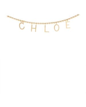 Chloé Letters Gold-tone Chain Belt - Metallic