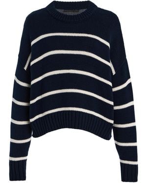 Jenni Kayne Chloe Striped Cotton Jumper - Blue