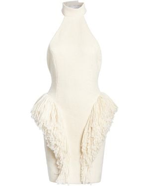 Franchise Bia Halter Tweed Cotton Dress - White