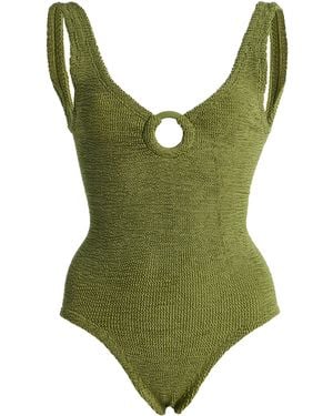 Hunza G Coverage Celine One-Piece Swimsuit - Green