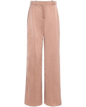 Balmain Satin Straight-Leg Pants - Pink