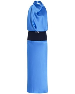 Brandon Maxwell The Larissa Backless Midi Dress - Blue