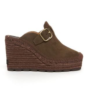 Stella McCartney Gaia Clog Alter Suede - Brown