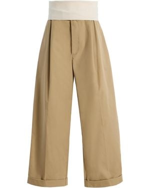 DARKPARK Wendy Wide-leg Cotton Pants - Natural