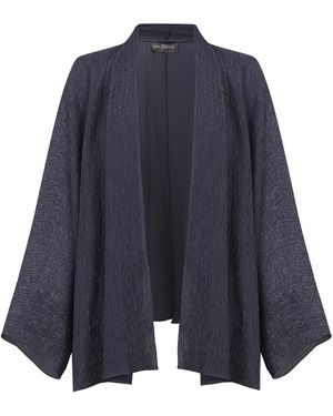 Cortana Anhelo Silk Chiffon Jacket - Blue