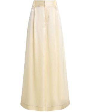 AISLING CAMPS Liquid Silk Wide-Leg Trousers - White