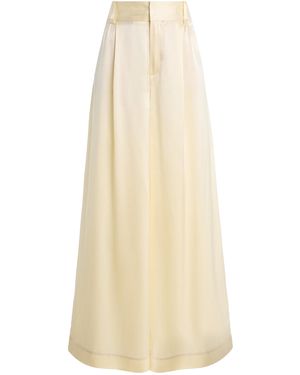 AISLING CAMPS Liquid Silk Wide-Leg Pants - White