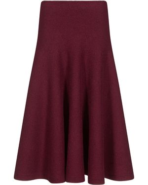 Alaïa Cashmere-Blend Knit Midi Skirt - Purple