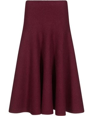 Alaïa Cashmere-Blend Knit Midi Skirt - Purple