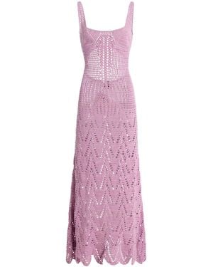 Akoia Swim Exclusive Crochet Cotton Maxi Dress - Purple