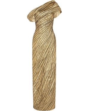 Marmar Halim Off-Shoulder Lamé Gown - Metallic