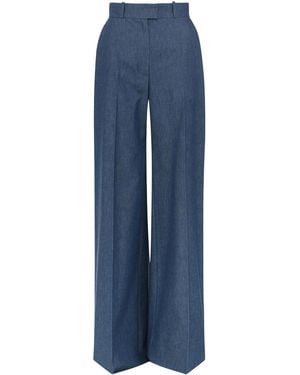 Martin Grant Wide Leg Cotton Pants - Blue