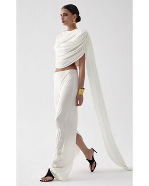 The New Arrivals Ilkyaz Ozel Khara Ruched Top - Natural