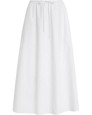 Matteau Drawcord Organic Cotton Maxi Skirt - White