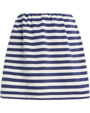 Posse Haisley Striped Cotton Mini Skirt - Blue
