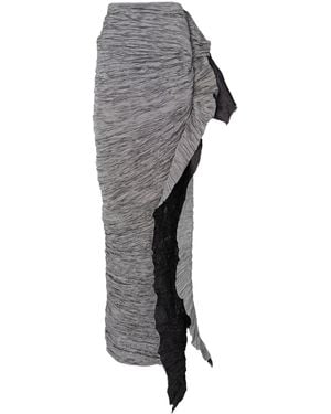 Maticevski Vetiver Pleated Midi Skirt - Gray