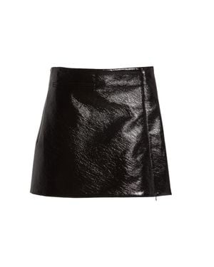 Courreges One-Minute Vinyl Mini Skirt - Black