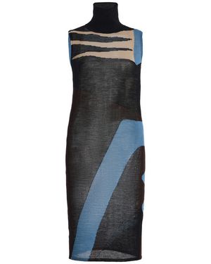 DIOTIMA Figura Intarsia Merino-Wool Mini Dress - Black