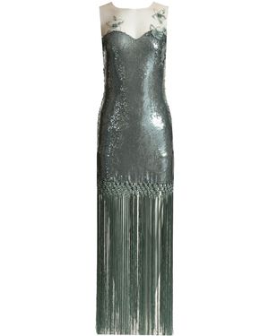 Francesca Miranda Lumina Sequined Maxi Dress - Green