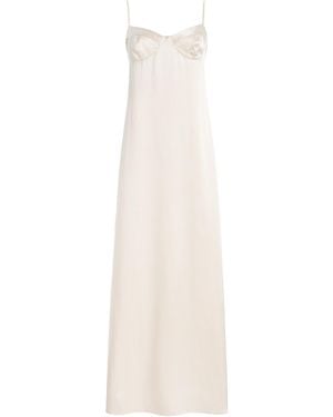 Kamperett Exclusive Sloan Silk Maxi Slip Dress - White