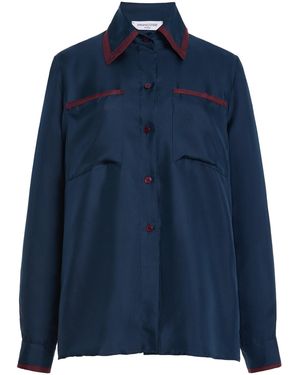 Franchise Fanny Silk Shirt - Blue