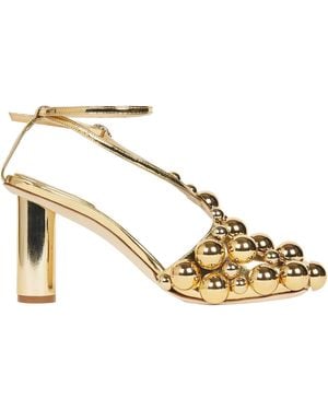A.W.A.K.E. MODE Christine Mismatched Studded Leather Pumps - Metallic