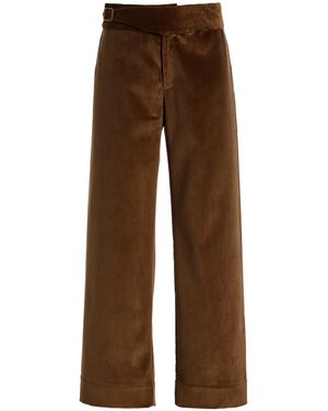 La Veste Riding Cotton Corduroy Pants - Brown