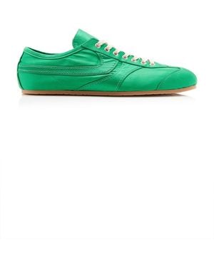Dries Van Noten Satin Low-Top Trainers - Green