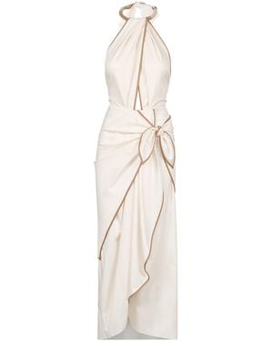 Johanna Ortiz Centro Del Cielo Cotton-Blend Maxi Dress - White