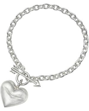 Rachel Quinn Cupid's Heart Sterling Bracelet - Metallic