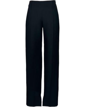 Amir Taghi Lisa Silk-Wool Trousers - Blue