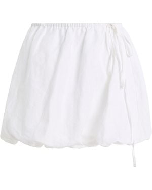 Deiji Studios Bubble Striped Linen Top - White
