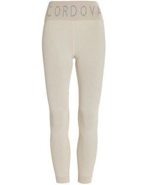 CORDOVA Base Layer Ribbed-knit Pants - Natural