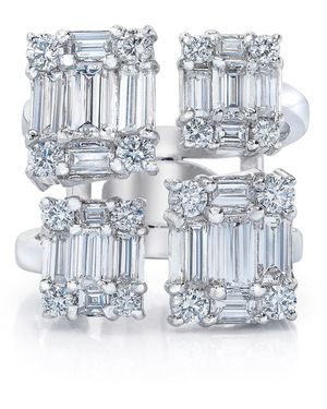 Mindi Mond New York Clarity Quad 18K Diamond Ring - White