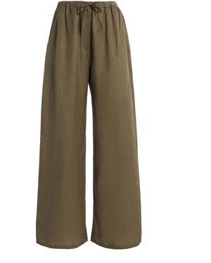 Leset Daniel Cotton Drawstring Pocket Trousers - Green