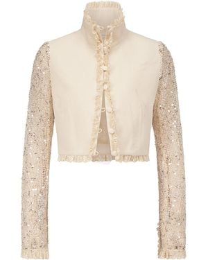 Ludovic de Saint Sernin Odile Sequined Jacket - Natural