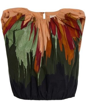 Ulla Johnson Gracie Cotton Cropped Top - Black