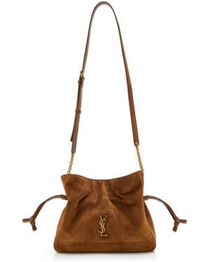 Saint Laurent Jamie Suede Shoulder Pouch - Brown