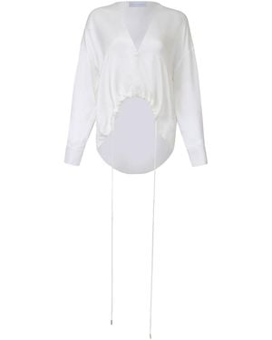 Silvia Tcherassi Merida Cupro Blouse - White
