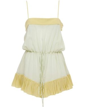 Chloé Organic Silk Romper - Green