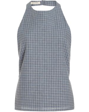 ELCE Exclusive Isabelle Organic Cotton-hemp Halter Tank Top - Grey