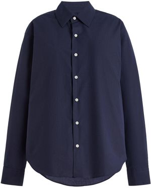 Comme Si La Classica Cotton-Poplin Shirt - Blue