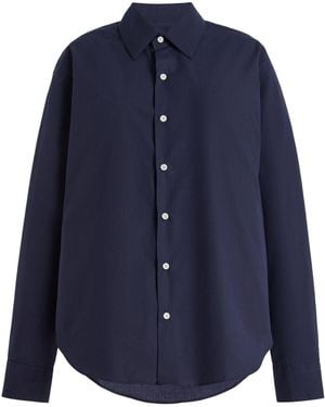 Comme Si La Classica Cotton-Poplin Shirt - Blue