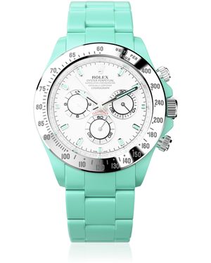 PRIVATE LABEL LONDON Rolex Daytona Ceramic Coated Stainless Steel Watch - Green