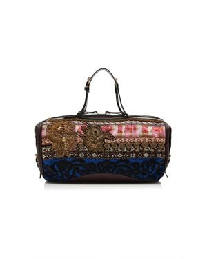 Dries Van Noten Embroidered Cotton Twill Duffel Bag - Black