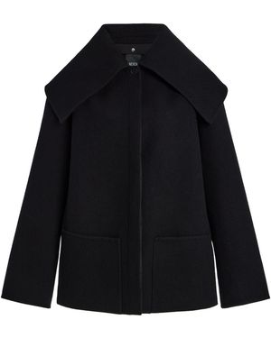 Bevza Kozhukh Cashmere-wool Short Coat - Black