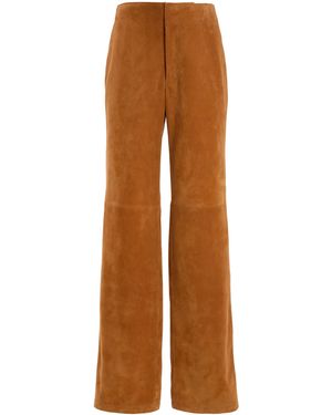 Ulla Johnson Freja Suede Trousers - Brown
