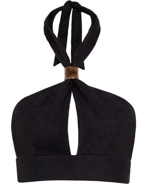 ViX Luna Keyhole Top - Black