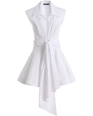 Balmain Cotton Mini Dress - White