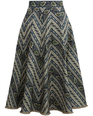 Lena Hoschek Homebound Cotton Midi Skirt - Green